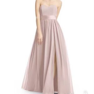 Azazie Fiona bridesmaids dress in dusty rose